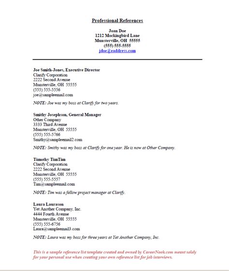 References Sample How To Create a Reference List Sheet for Job