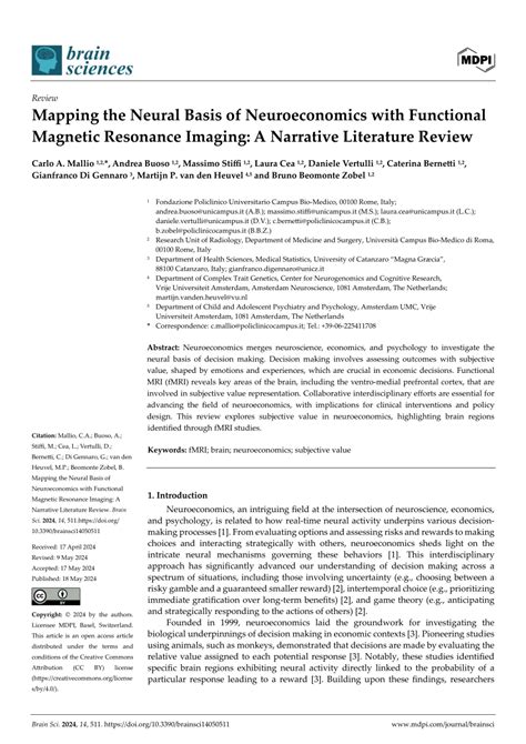 References in The Economics of Functional Resonance Imaging