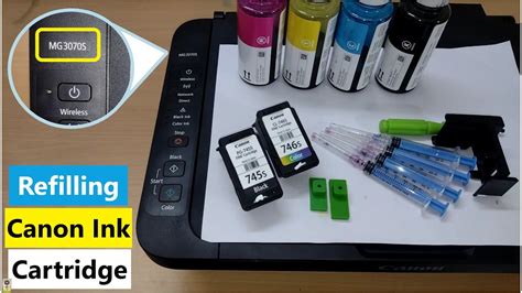 Refilling a Canon Printer Cartridge MG3070 - YouTube