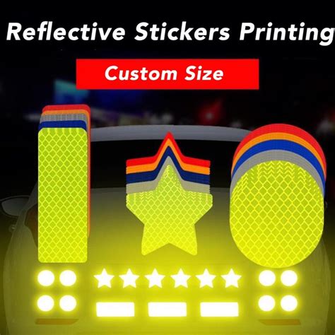 Reflector stickers.  Custom Printed Reflective Vinyl Stickers are full color,...