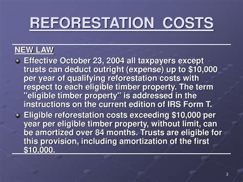 Reforestation Expenses — National Timber Tax