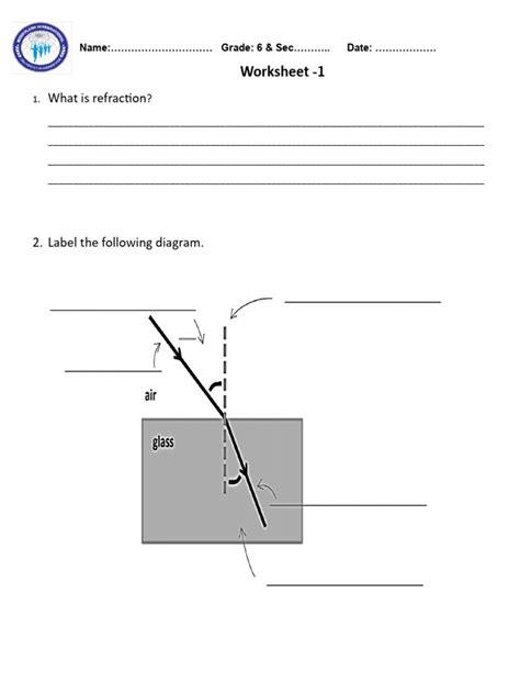 Refraction worksheet ks3.  Oct 20, 2021 · In physics, refraction is the ch...