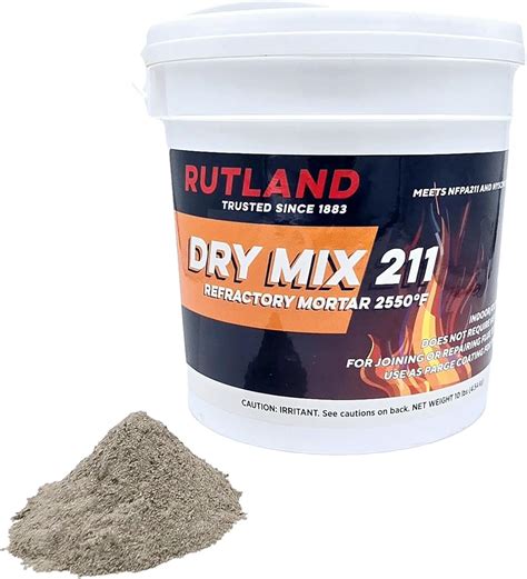 Refractory mortar mix.  These dry-mix refractory mortars are made from high te...