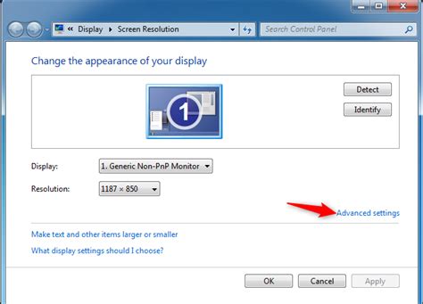 Refresh rate control.  Click the "Monitor" tab and choose the ref...