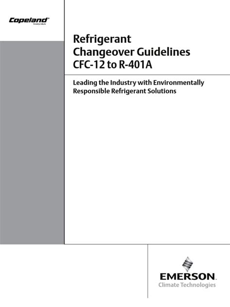 Refrigerant changeover guidelines cfc 12 to r 401a mp39. - Beyond anxiety and phobia a step by step guide to.