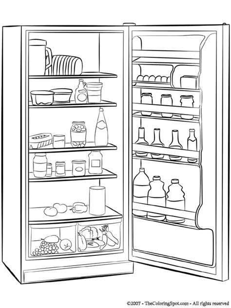 Refrigerator Coloring Pages