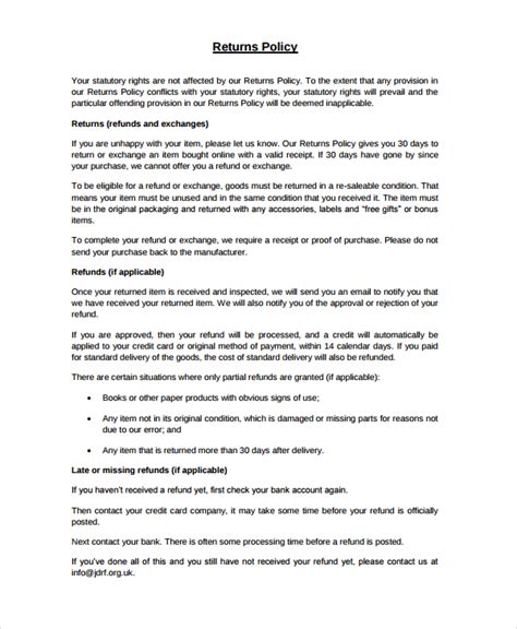 Refund Policy Template Classles Democracy