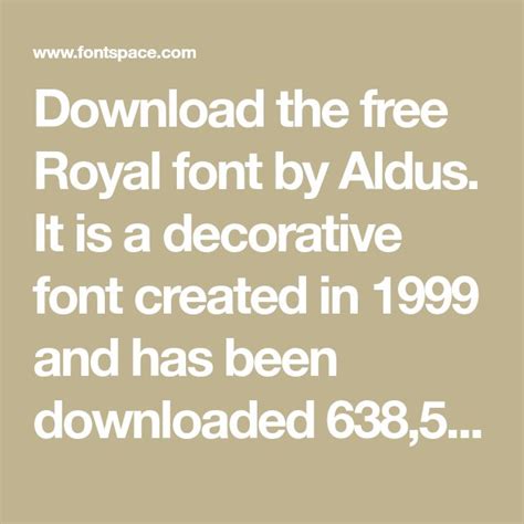 Regal Font Aldus FontSpace