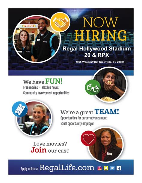 Regal entertainment hiring. Regal Entertainment Group jobs near Denver, CO. Browse 31 jobs at Regal Entertainment Group near Denver, CO. slide 1 of 4. Part-time. Floor Staff - Starting Pay $17.29/hr. Denver, CO. $17.29 an hour. 30+ days ago. View job. 