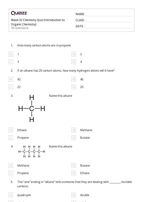 Regents Organic Chemistry Quiz - Quizizz