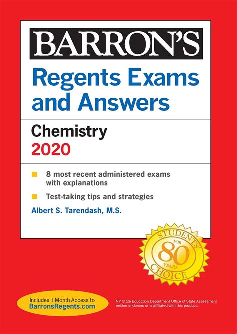 Full Download Regents Exams And Answers Chemistryphysical Setting 2020 By Albert Tarendash