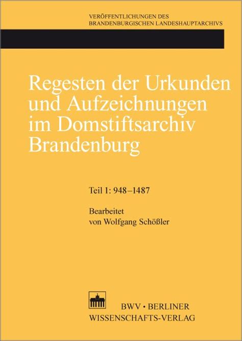 Regesten der urkunden und aufzeichnungen im domstiftsarchiv brandenburg. - 2005 bmw 120i owners manual download.