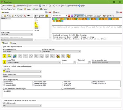 RegexMagic Regular Expression Generator