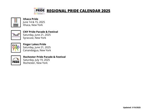 Regional Pride Calendar &ndash; Rochester.lgbt