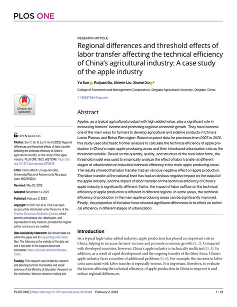 Regional differences and threshold effects of labor transfer …