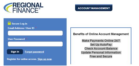 Regional finance login. The personal loan advantage. Get your money quick. The personal loan application process is simple and usually faster than a home equity or mortgage loan, so you can get the money you need sooner. Loan payments are more stable than credit card payments. With a fast fixed rate personal loan, your monthly payment stays the same for the life of ... 