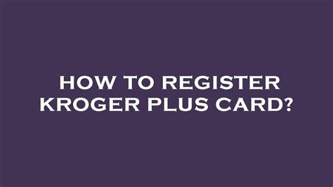 Register kroger card. Things To Know About Register kroger card. 