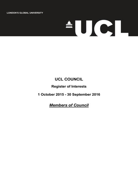 Register of Interests 2024/23 University Council