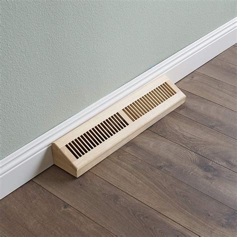 Register vents baseboard. Accord Ventilation model ABBBWH15 is a white, 15-Inch(Duct Opening Measurement), baseboard register with a sunburst design. To determine the correct size to order, measure the size of the duct opening (not the old vent itself). 