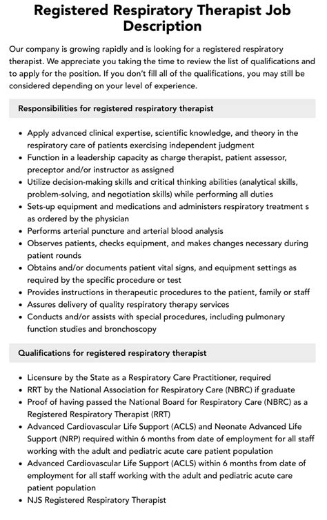 Registered Respiratory Therapist area Job Manchester New York …