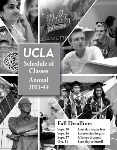 Schedule of Classes. Provides detailed information regarding the section of this class. The number of open seats (status) for each section is updated once per hour. Status as of 12:00 AM. Student Reminder To see real-time enrollment counts and to enroll classes into your study list, use the MyUCLA Find a Class and Enroll and Class Planner features.. 