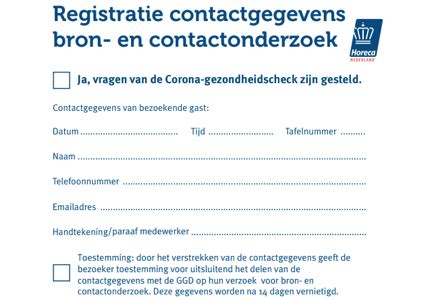 Registratie contactgegevens bezoekers - Paradiso