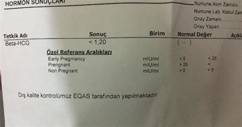 Regle bir hafta kala idrar pozitif kan 0.6.