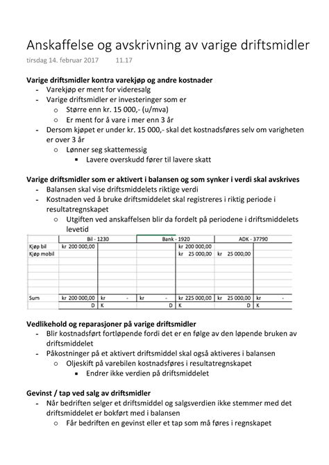 Regler for avskrivning på driftsmidler og vurdering av varelagre. - Manuale di installazione del forno nordyne.