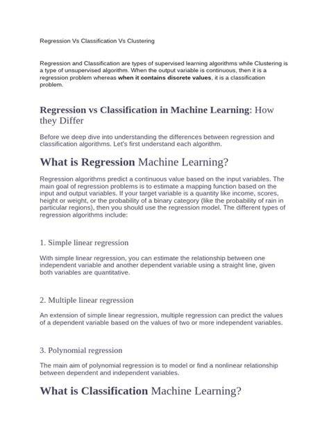 Regression classification and clustering.  Both This chapter embarks on an enlight...