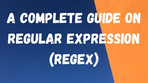 Regular Expression(Regex) Tutorial Build Regex step by step Regular