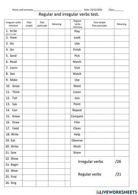 Regular and irregular verbs worksheet doc.  It may also be helpful for other students.  Exercis...