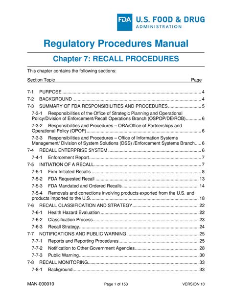 Regulatory procedures manual. Regulatory Procedures Manual March 2009 Chapter 7 Recall Procedures _____ 7-60 Exhibit 7-5 MODEL RECALL RETURN RESPONSE FORM <COMPANY LETTERHEAD> <insert ... 