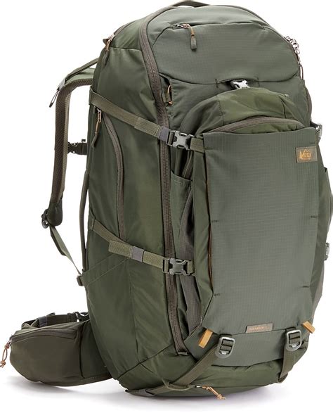 Rei ruckpack. Features Now made with rugged, recycled ripstop nylon that withstands whatever the road throws your way Lightly padded shoulder straps provide carrying comfo... 