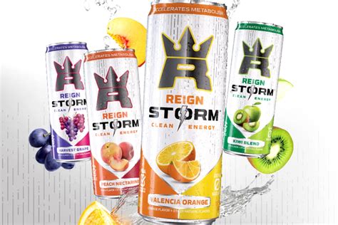 Reign storm clean energy. PEACH FLAVOR + OTHER NATURAL FLAVORS. CAFFEINE FROM ALL SOURCES: 200 MG PER CAN. ZERO SUGAR. VEGAN. B7: HAIR & SKIN HEALTH. REIGN STORM PEACH NECTARINE IS LOW IN CALORIES. CLEAN ENERGY. INCREASES... 