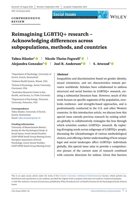 Reimagining LGBTIQ+ research – Acknowledging differences across