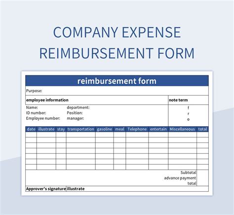Reimbursement Form