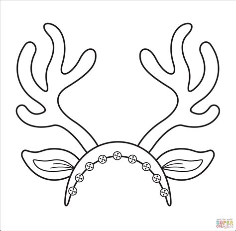 Reindeer Antler Pattern Coloring Sheet Coloring Pages