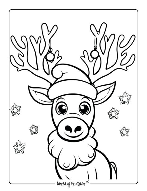 Reindeer Coloring Shee