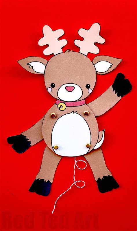 Reindeer Puppet Template