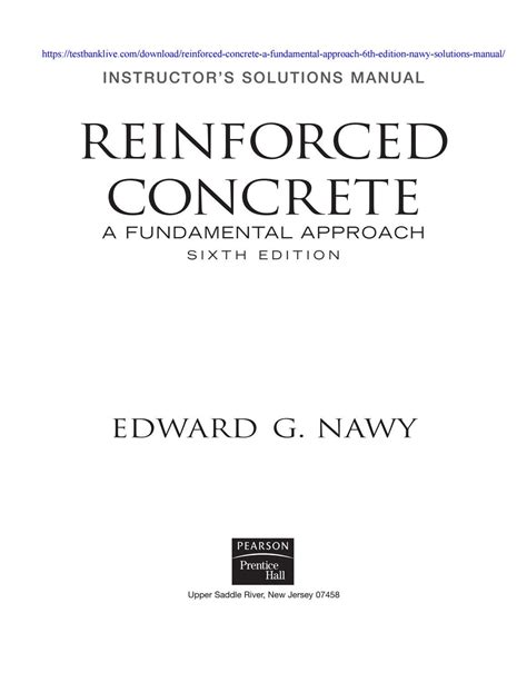 Reinforced concrete a fundamental approach solution manual. - Lösungshandbuch für die verkehrstechnik vierte ausgabe.