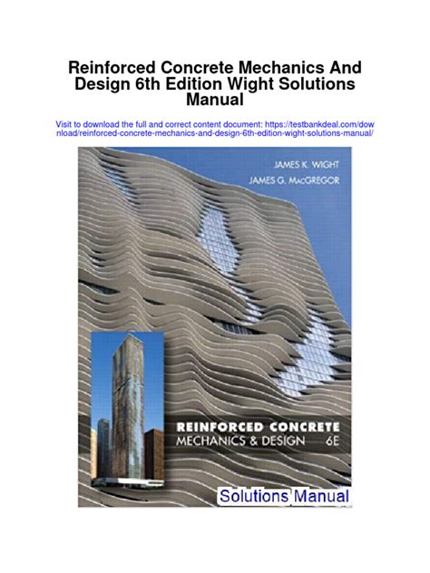 Reinforced concrete wight 6th edition solution manual. - Case 420b wheel tractor parts catalog manual.