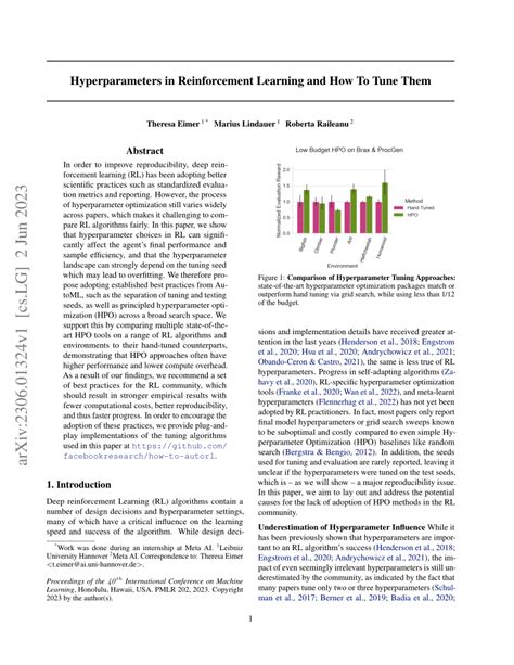 Reinforcement learning hyperparameters.  However, conventional wisdom from continual...