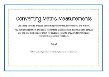 Relate Centimeters And Meters Teaching Resources TPT