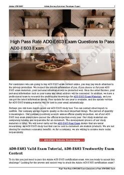 Related AD0-E603 Exams