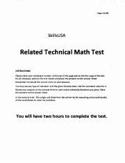 Related Technical Math - SkillsUSA.org