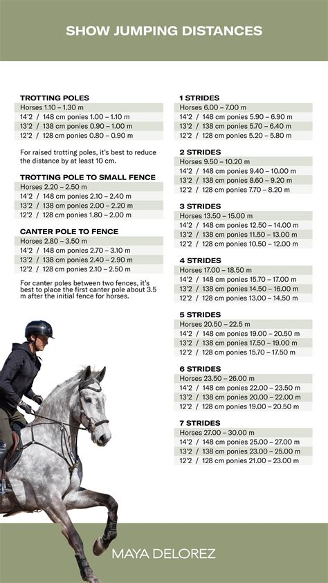 Related distances in show jumping