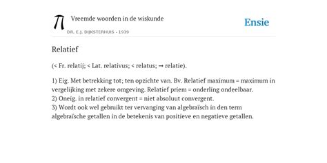 Relatief definitie
