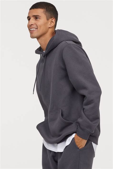 Relaxed Fit Hoodie - Gray - Men H&M US