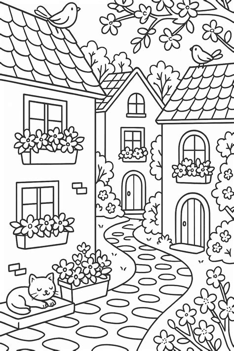 Coloring Pages With Flowers And Butterflies