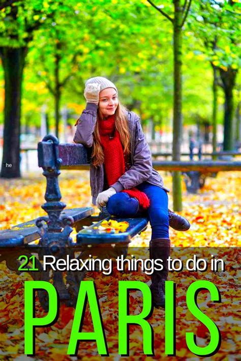 Relaxing things to do in paris
